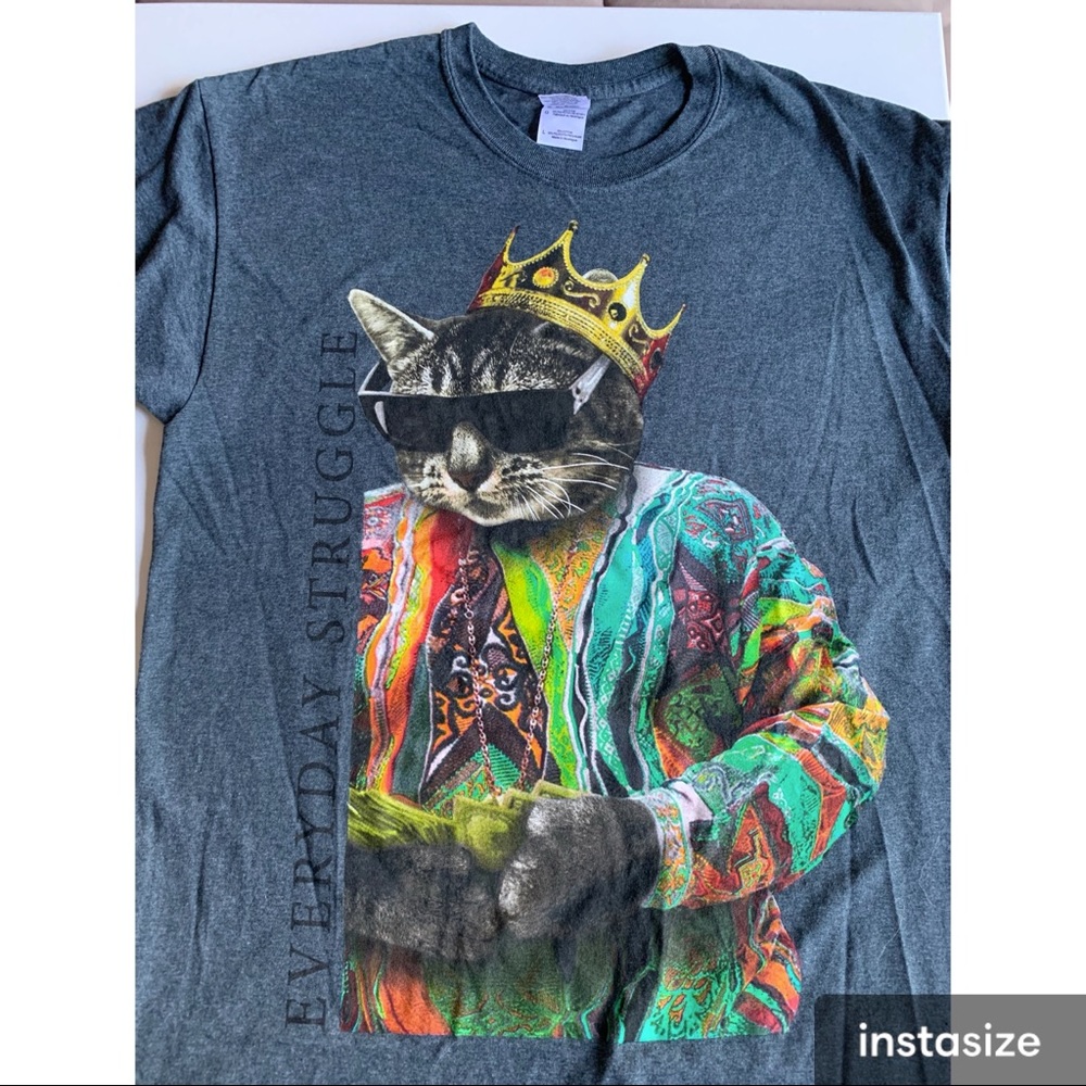 Gildan Funny Cat Tee “Everyday Struggle”